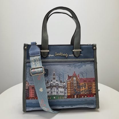 Torebka na ramię i do ręki Bajkowe miasto | 2 kolory - obrazek 16