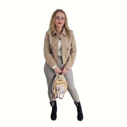 Plecaczek również na jedno ramię Women's Spring beżowy - obrazek 3