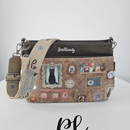 Zestaw listonoszka i portfel z brelokiem Cats Sweet Candy khaki - obrazek 2