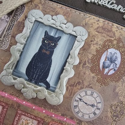 Zestaw listonoszka i portfel z brelokiem Cats Sweet Candy khaki - obrazek 3
