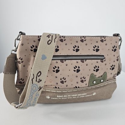 Zestaw listonoszka i portfel z brelokiem Cats Sweet Candy khaki - obrazek 5