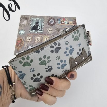 Zestaw listonoszka i portfel z brelokiem Cats Sweet Candy khaki - obrazek 9