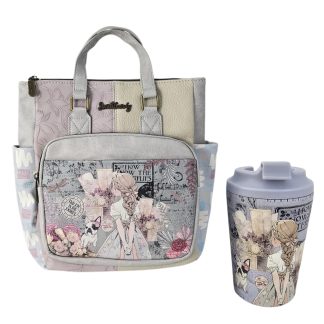 Zestaw torebko-plecak i kubek termiczny Women's Spring niebieski
