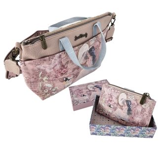 Zestaw torebka i portfel Women's Spring różowy