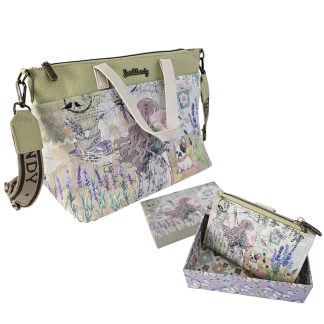 Zestaw torebka i portfel Women's Spring zielony