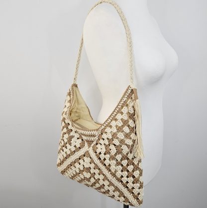 Torebka szydełkowa Crochet Bag Pure Cream - obrazek 3
