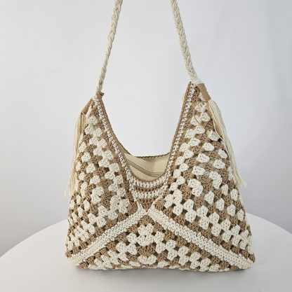 Torebka szydełkowa Crochet Bag Pure Cream - obrazek 4