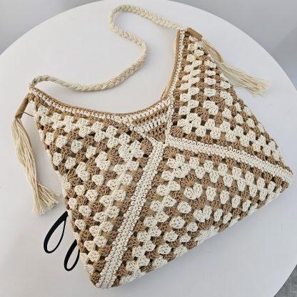 Torebka szydełkowa Crochet Bag Pure Cream - obrazek 5