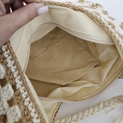 Torebka szydełkowa Crochet Bag Pure Cream - obrazek 6