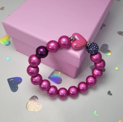 Bransoletka Crystal Pop Fuchsia Heart - obrazek 5