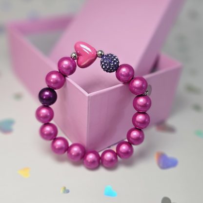 Bransoletka Crystal Pop Fuchsia Heart - obrazek 2