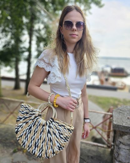 Torebka koszyk słomiany półksiężyc Nomad - obrazek 8