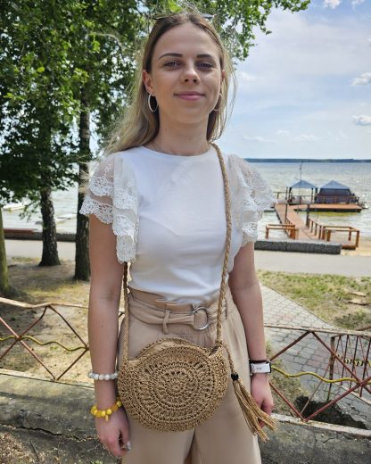 Mała torebka listonoszka słomkowa Aloha - obrazek 7