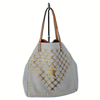 Wielka torba dwustronna Reversible Star XL – Jeans & Camel