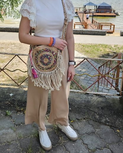 Torebka boho Samba zielona - obrazek 3