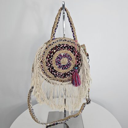 Torebka boho Samba bordowa - obrazek 5