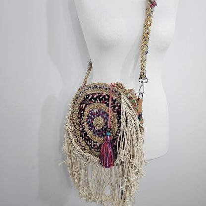 Torebka boho Samba bordowa - obrazek 10