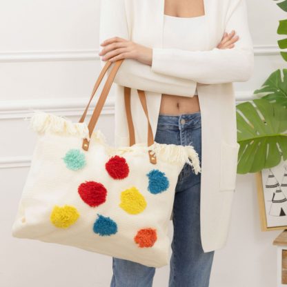 Torba plażowa Pompon Love - obrazek 8