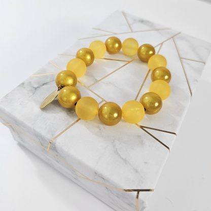 Bransoletka Crystal Pop Gold Cream - obrazek 4