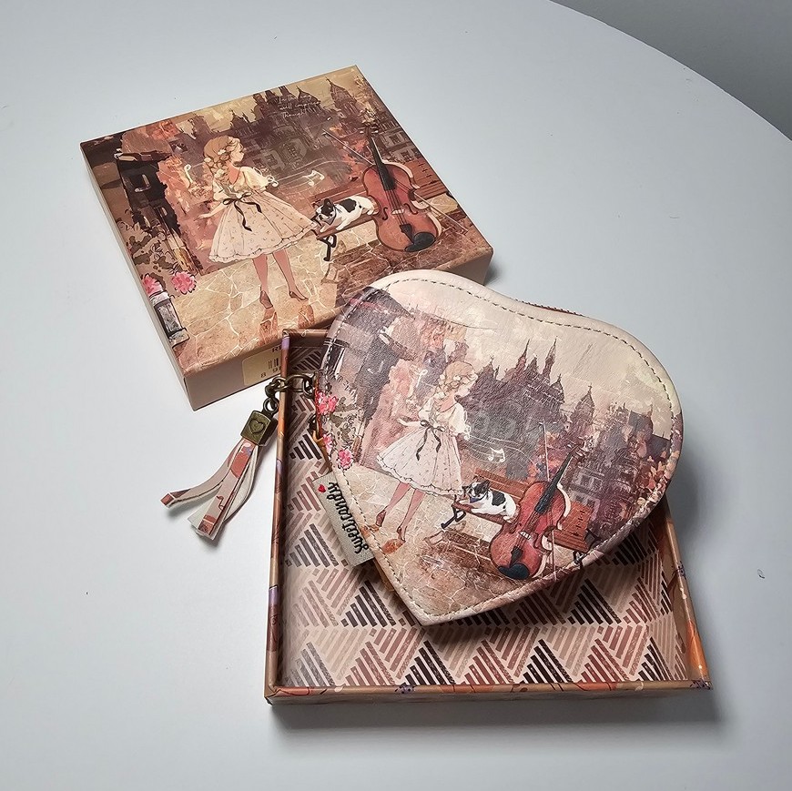 Portmonetka Sweet Dreams Heart karmelowa - obrazek 2