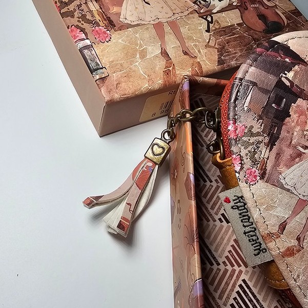 Portmonetka Sweet Dreams Heart karmelowa - obrazek 3