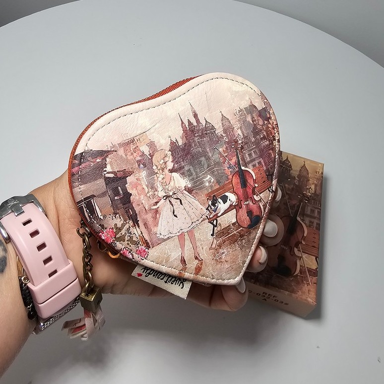 Portmonetka Sweet Dreams Heart karmelowa - obrazek 5