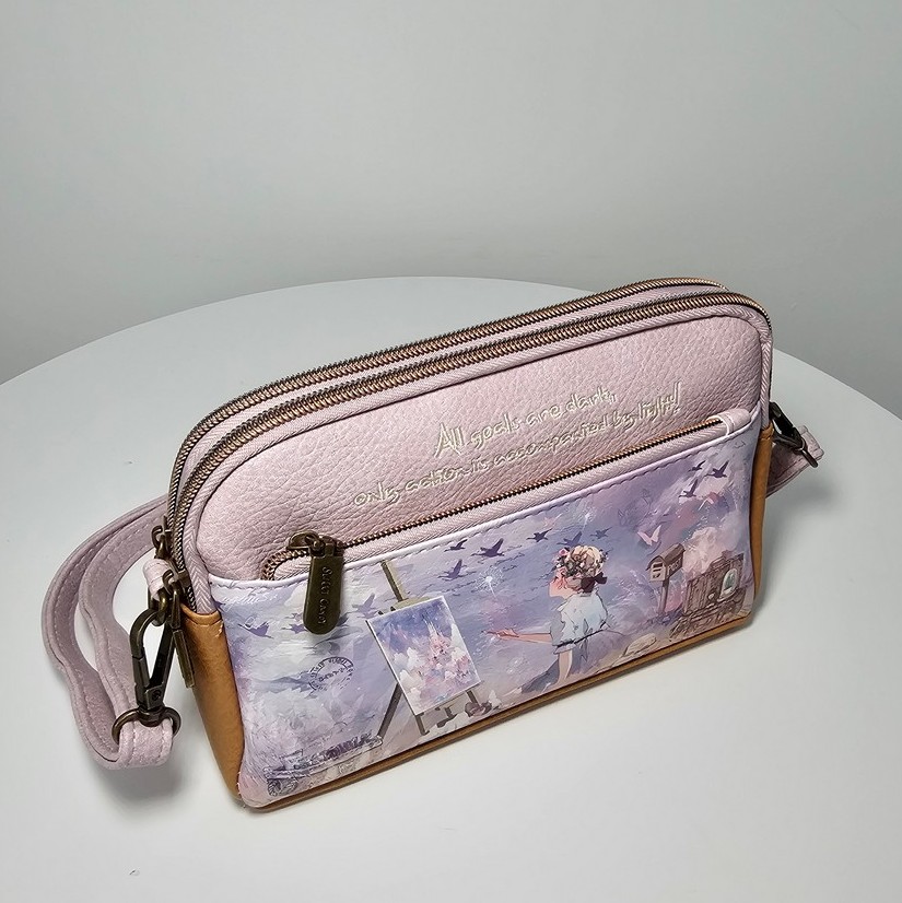 Torebka listonoszka Sweet Dreams liliowa - obrazek 5