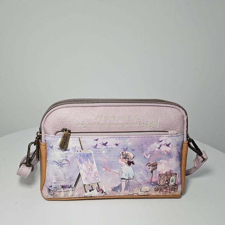 Torebka listonoszka Sweet Dreams liliowa - obrazek 6