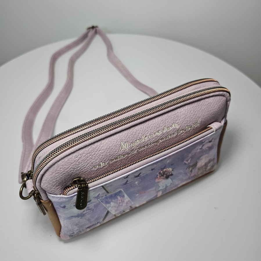 Torebka listonoszka Sweet Dreams liliowa - obrazek 9