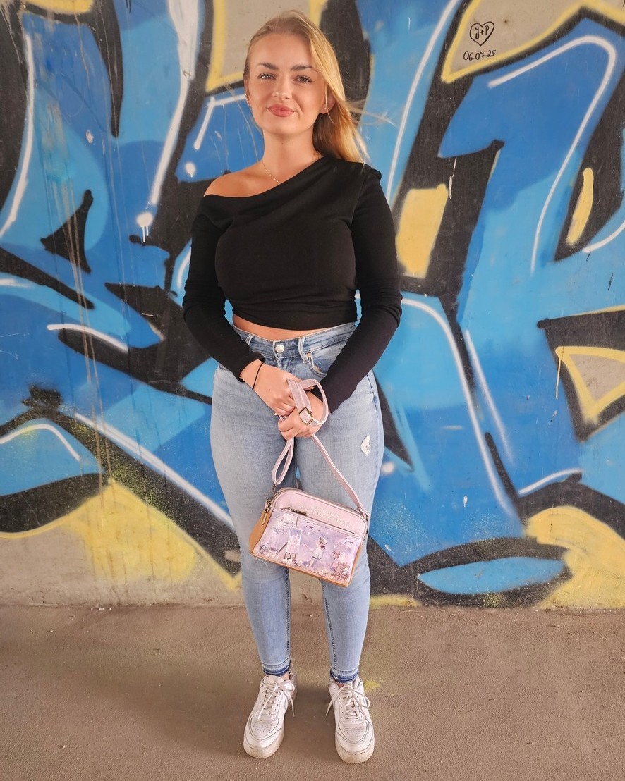 Torebka listonoszka Sweet Dreams liliowa - obrazek 4