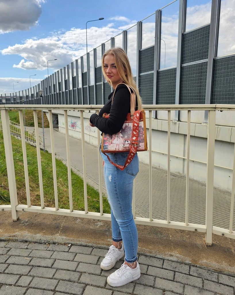 Torebka na ramię i do ręki A5 Sweet Dreams karmelowa - obrazek 4