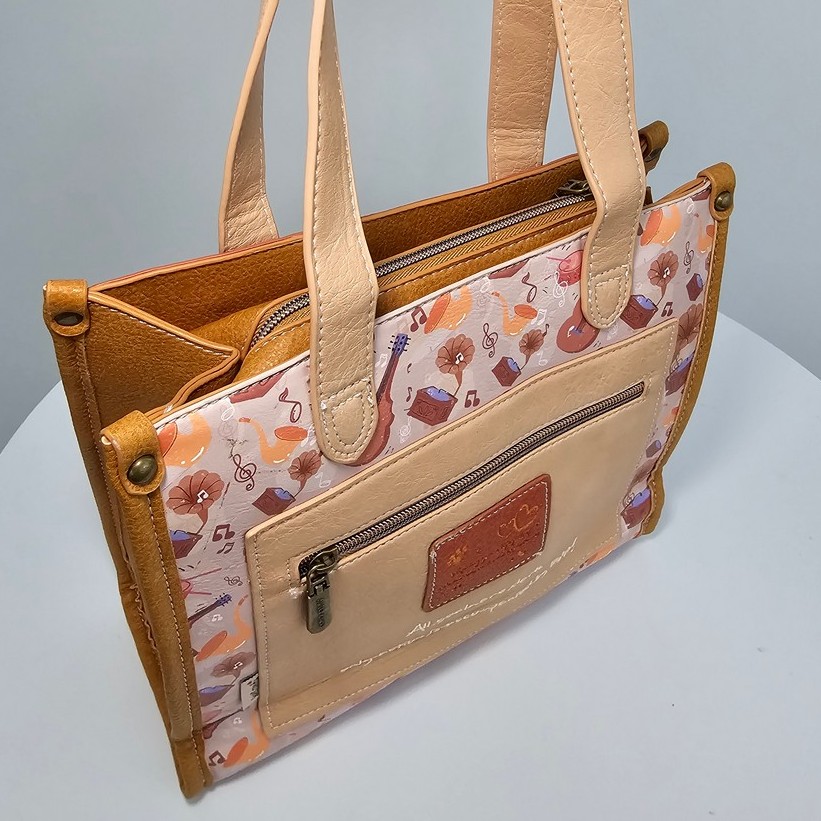 Torebka na ramię i do ręki A5 Sweet Dreams karmelowa - obrazek 11