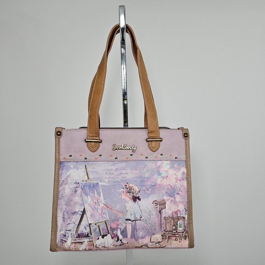 Torebka na ramię i do ręki A5 Sweet Dreams liliowa - obrazek 11