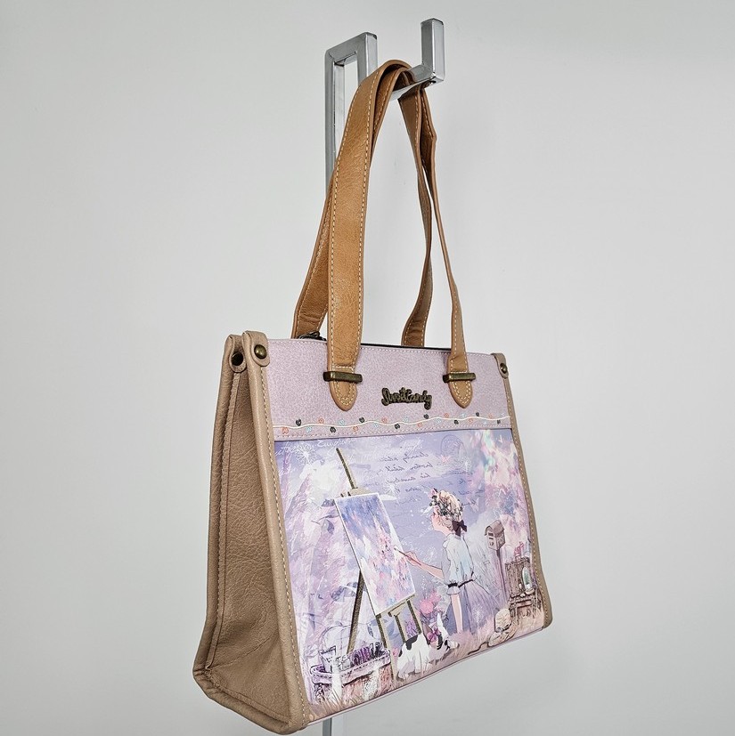 Torebka na ramię i do ręki A5 Sweet Dreams liliowa - obrazek 13