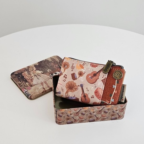 Portmonetka Sweet Dreams na trzech nóżkach karmelowa - obrazek 3