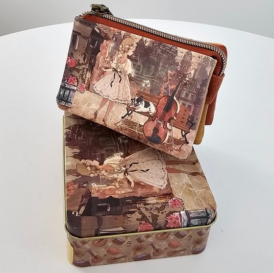 Portmonetka Sweet Dreams na trzech nóżkach karmelowa - obrazek 7