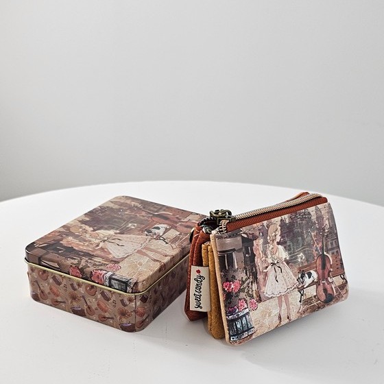 Portmonetka Sweet Dreams na trzech nóżkach karmelowa - obrazek 8