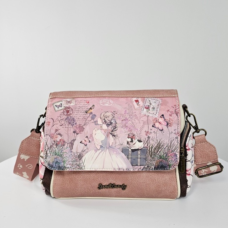 Listonoszka z klapką Sweet Dreams różowa - obrazek 2