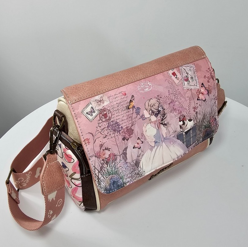 Listonoszka z klapką Sweet Dreams różowa - obrazek 4