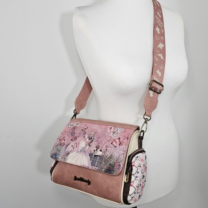 Listonoszka z klapką Sweet Dreams różowa - obrazek 6