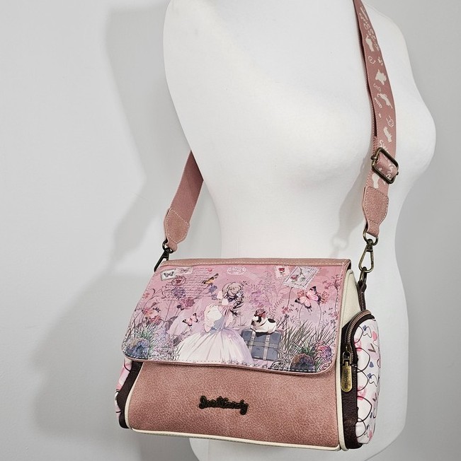 Listonoszka z klapką Sweet Dreams różowa - obrazek 7