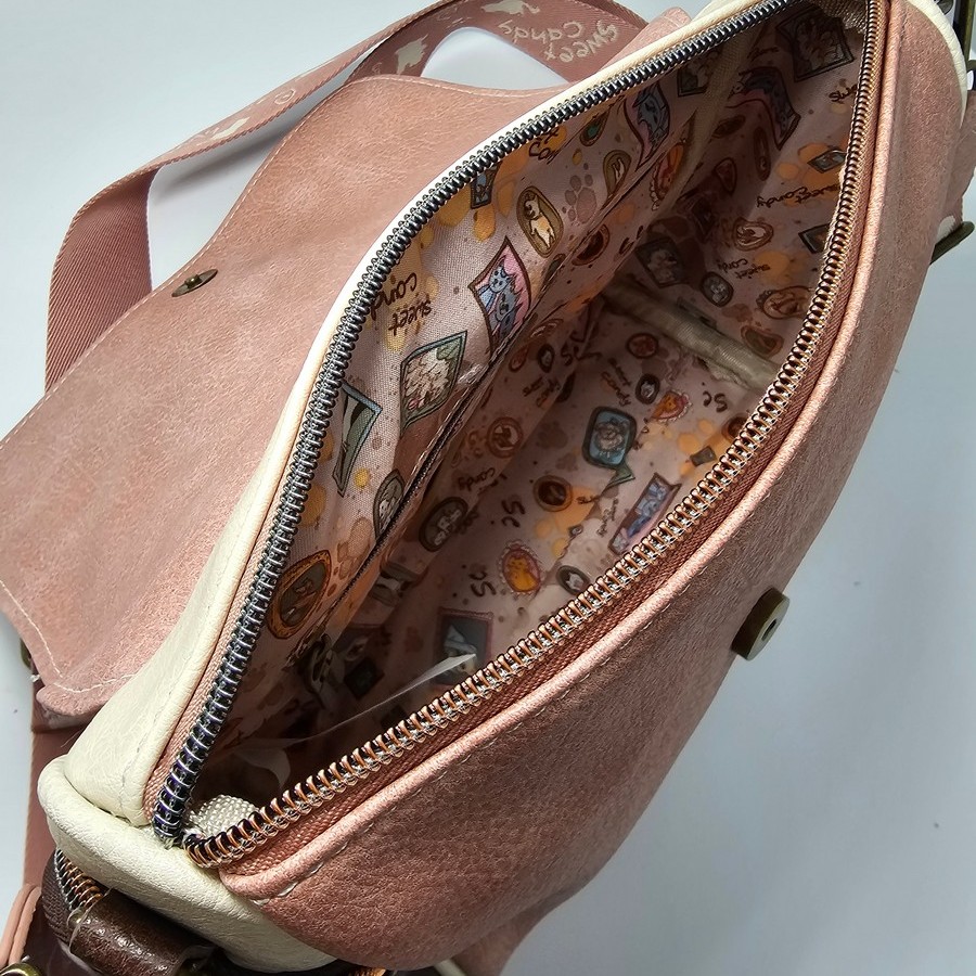 Listonoszka z klapką Sweet Dreams różowa - obrazek 8