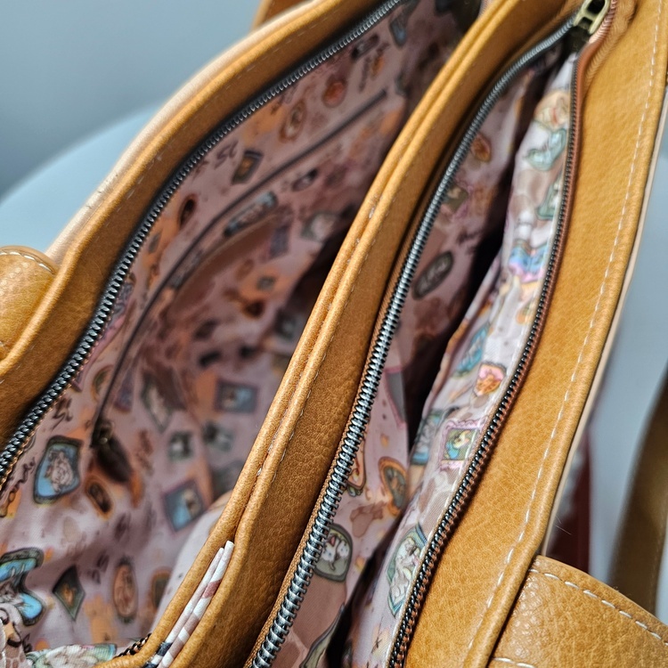 Torebka na ramię z paskiem Sweet Dreams karmelowa - obrazek 9