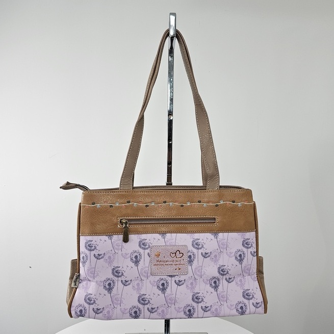 Torebka na ramię z paskiem Sweet Dreams liliowa - obrazek 4