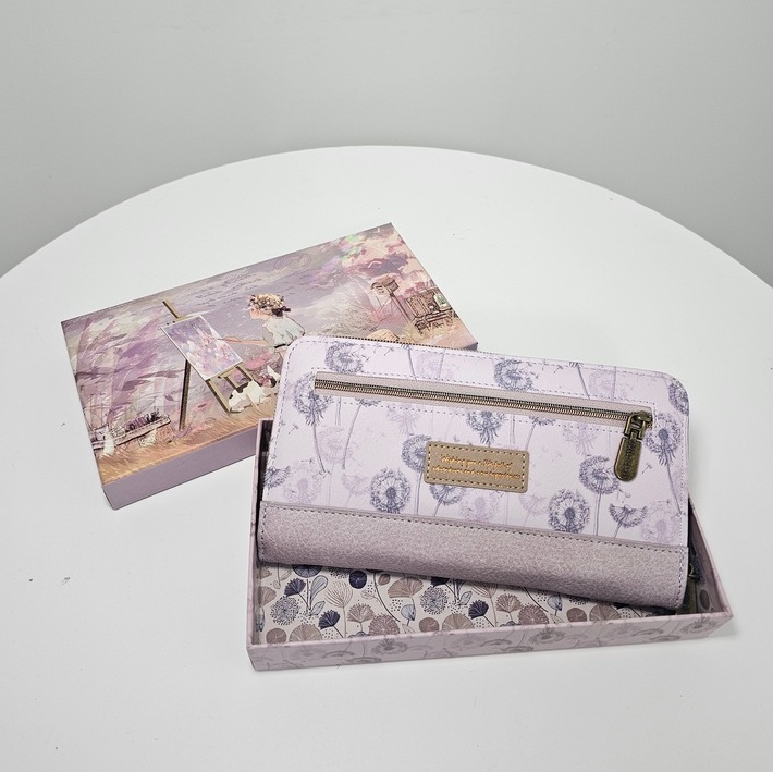 Duży portfel piórnik XXL Sweet Dreams liliowy - obrazek 3