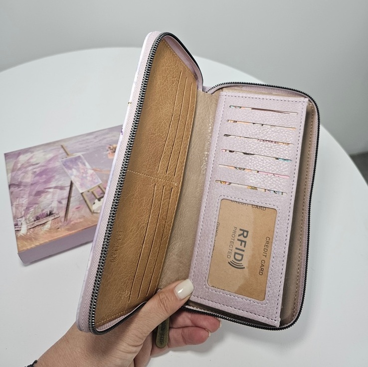 Duży portfel piórnik XXL Sweet Dreams liliowy - obrazek 6