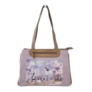 Torebka na ramię z paskiem Sweet Dreams liliowa