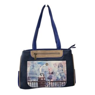 Torebka na ramię z paskiem Sweet Dreams kobaltowa