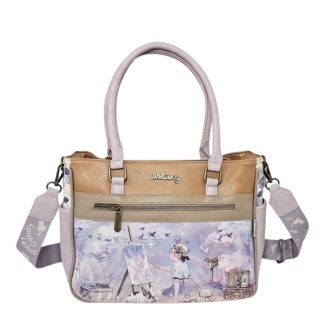 Większa torebka do ręki i na ramię Sweet Dreams liliowa