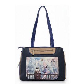 Torebka na ramię z paskiem Sweet Dreams kobaltowa